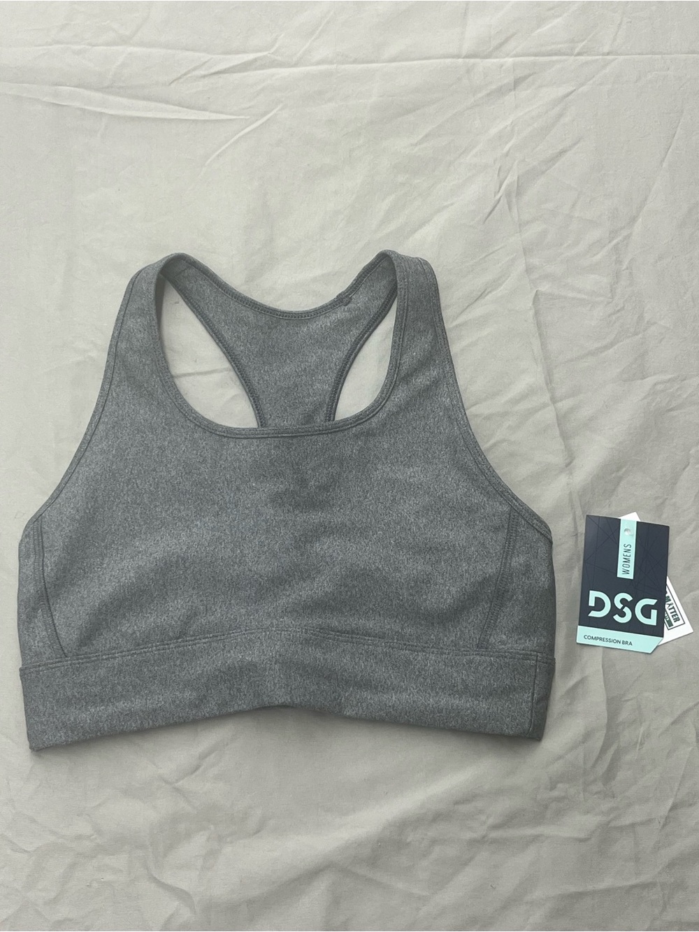 DSG Gray Racerback Sports Bra Womens Size Medium New with Tags